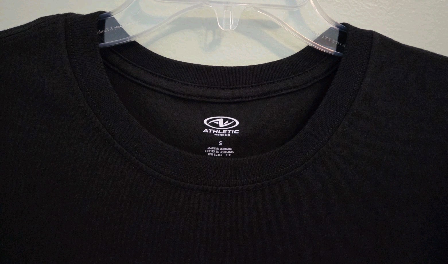 Athletic Works Men's SMALL Moisture Wicking Tee BLACK Tri-Blend T-Shirt #10726 gallery