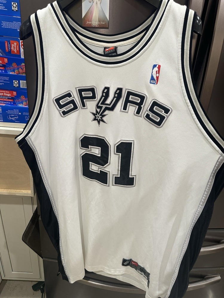 Authentic Dri-FIT Tim Duncan #21 Spurs Jersey Size 52 XXL Vintage NBA