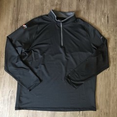 Nike Golf Dri Fit Stretch Quarter Zip Mens XL Black Long Sleeve COMPANY BRANDING