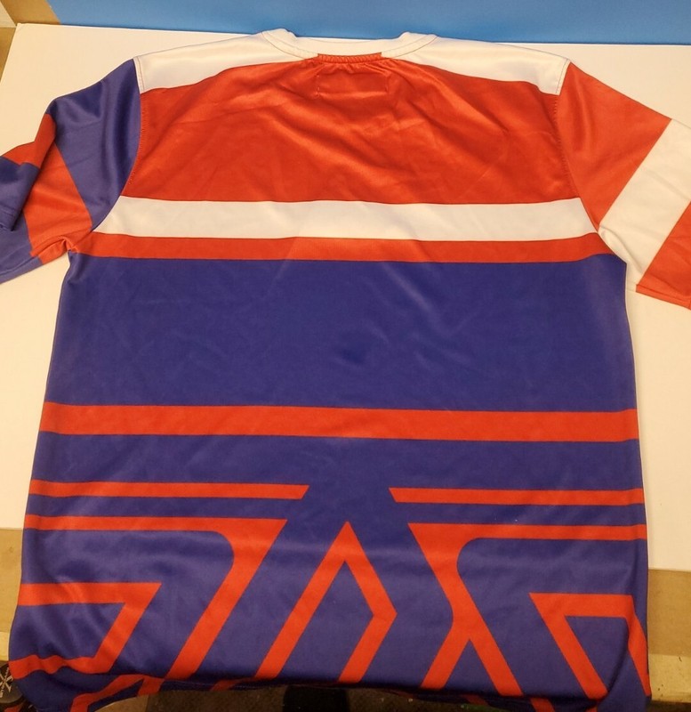 Black Pyramid Jersey Size Medium, Short Sleeve, Pre-owned RED,WHITE & BLUE 18-19 gallery