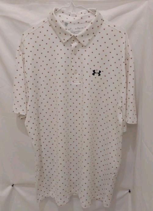 UNDER ARMOUR MEN'S LOOSE SHORT SLEEVE SIZE XLARGE POLYESTER WHT BLK,pink gallery