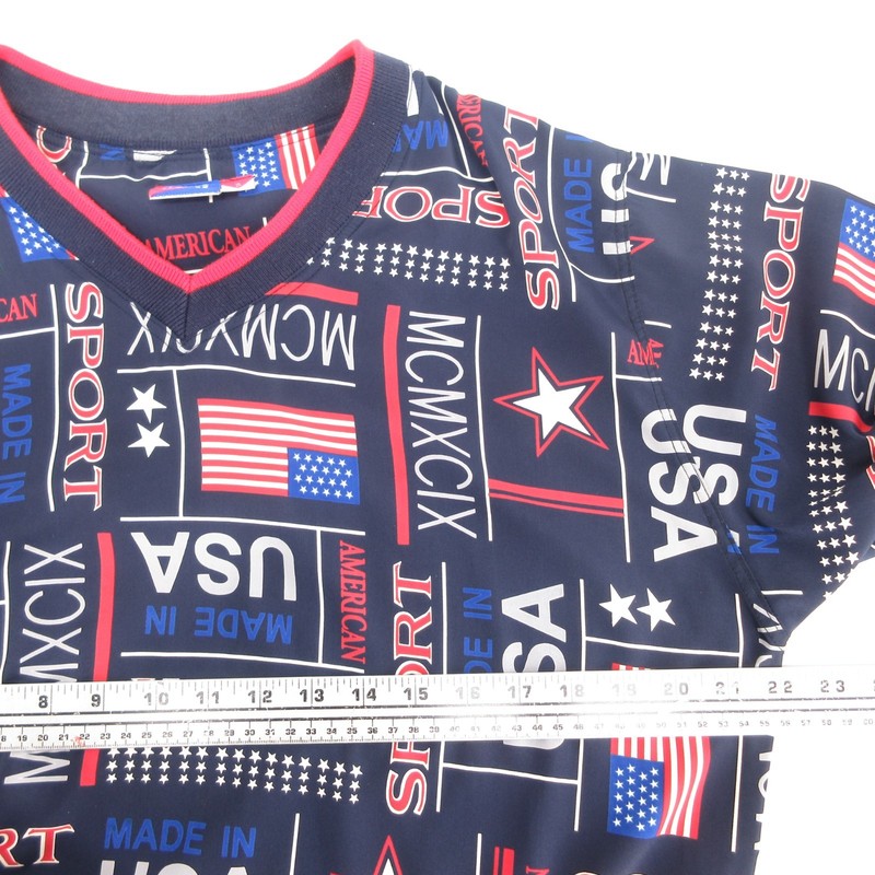 Vintage USA 1999 TAIL V-Neck Pullover Shirt Mens Size Small Patriotic MCMXCIX gallery