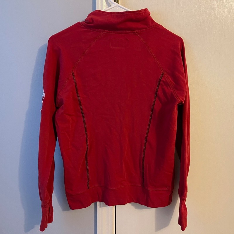 Arkansas Razorbacks Embroidered E5 1/4 Zip Pullover Sweatshirt Jacket Red Small gallery