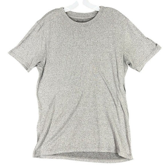 Eddie Bauer Short Sleeve Stretch Activewear Gym Shirt mens M Gray Yoga Training gallery