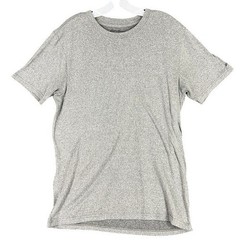 Eddie Bauer Short Sleeve Stretch Activewear Gym Shirt mens M Gray Yoga Training