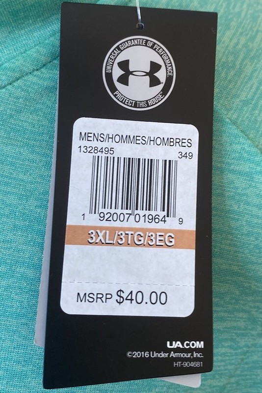 Under Armour Pullover Mens 3X Teal UA Tech 2.0 1/2 Zip-Up 1328495 Heat Gear NEW gallery