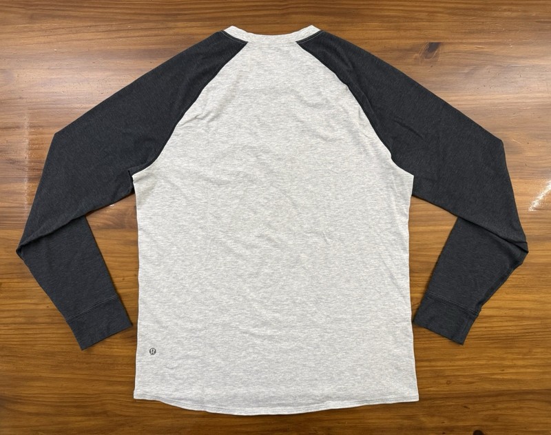 Lululemon Performance Training Raglan L/S Shirt Men's Large Gray Heather gallery