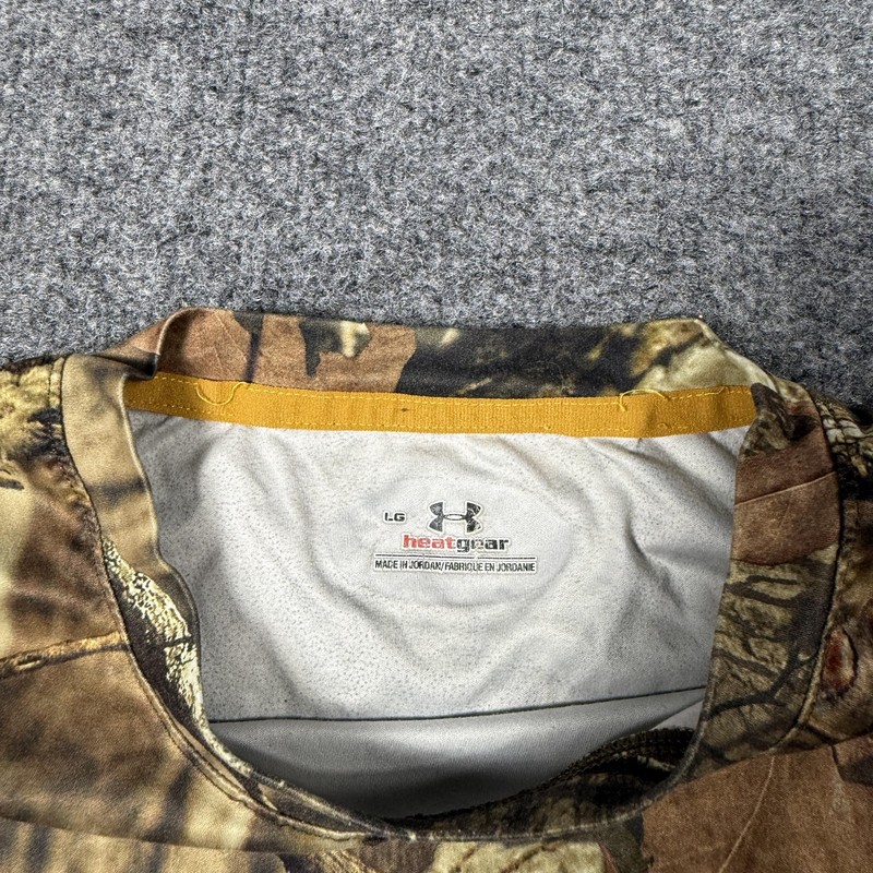 Under Armour HeatGear Shirt Mens Large Brown Camo Break-Up Infinity Hunting Top gallery