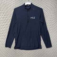 Lululemon Pullover Shirt Mens Size M Navy Blue 1/4 Zip Activewear LM3DH0S