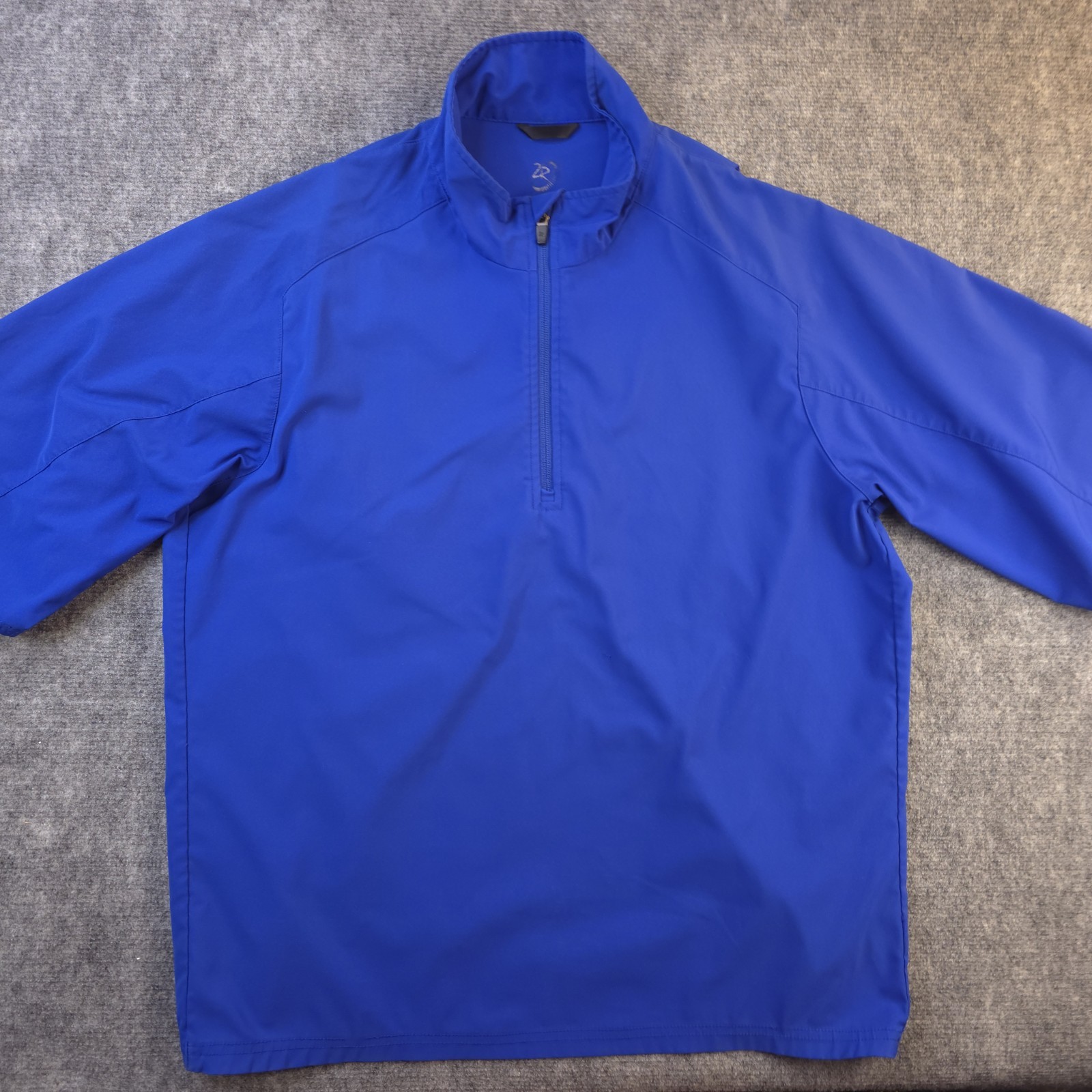 Zero Restriction Quarter Zip Pullover Large Short Sleeve Blue Solid Golf Stretch gallery