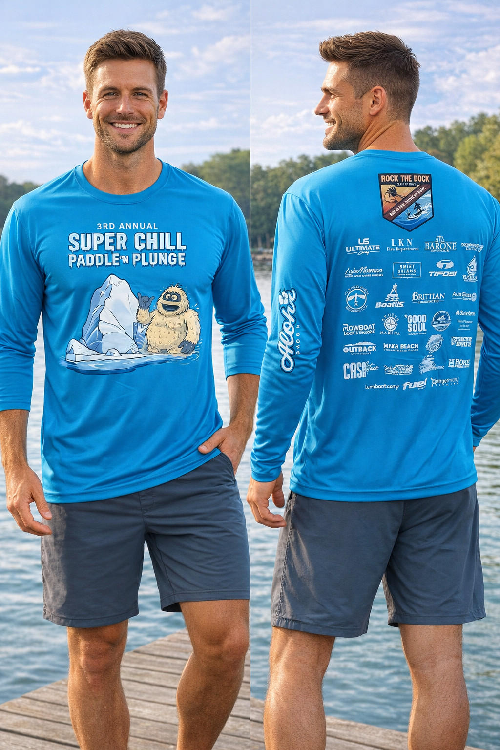 ALOHA 3rd Annual Super Chill Paddle DriFit Cooling Long Sleeve Shirt BLUE 2XL gallery