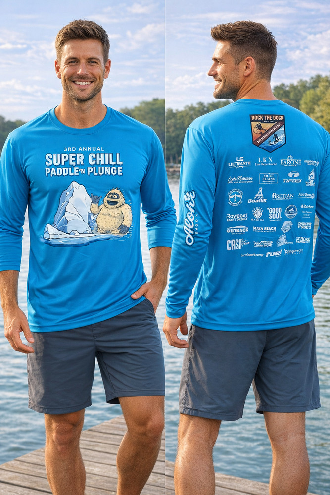 ALOHA 3rd Annual Super Chill Paddle DriFit Cooling Long Sleeve Shirt BLUE 2XL
