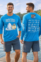 ALOHA 3rd Annual Super Chill Paddle DriFit Cooling Long Sleeve Shirt BLUE 2XL