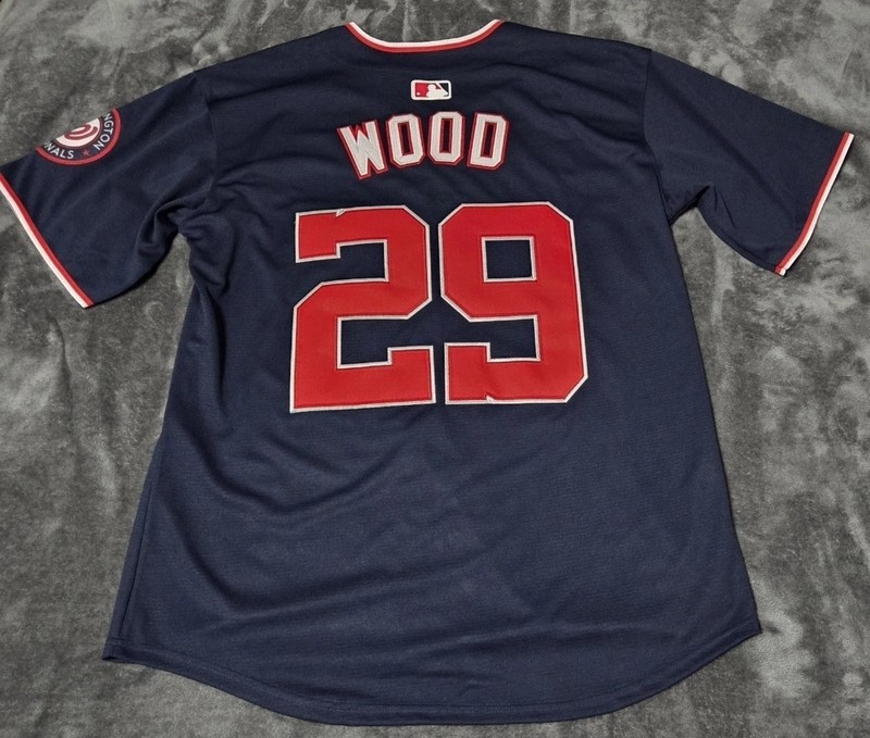 Fast Free Shipping! XXXL 3X James Wood Washington Nationals Stitched Jersey 29 gallery