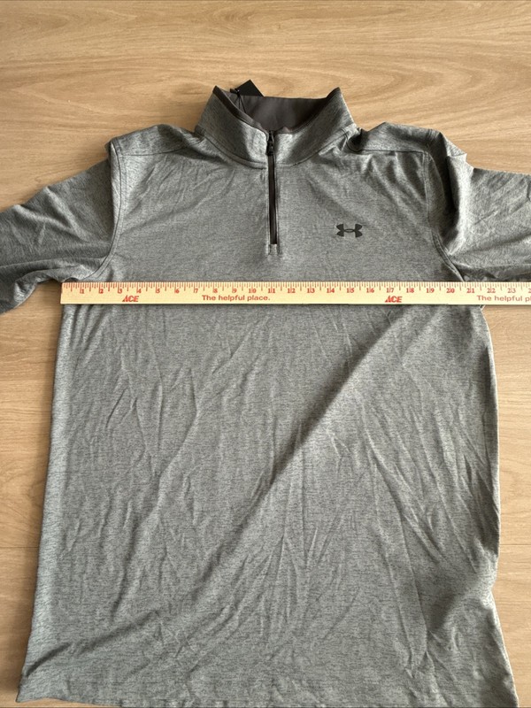 Under Armour Men’s Large Qtr Zip Golf Pullover Long Sleeve Gray NWT UPF 30 gallery