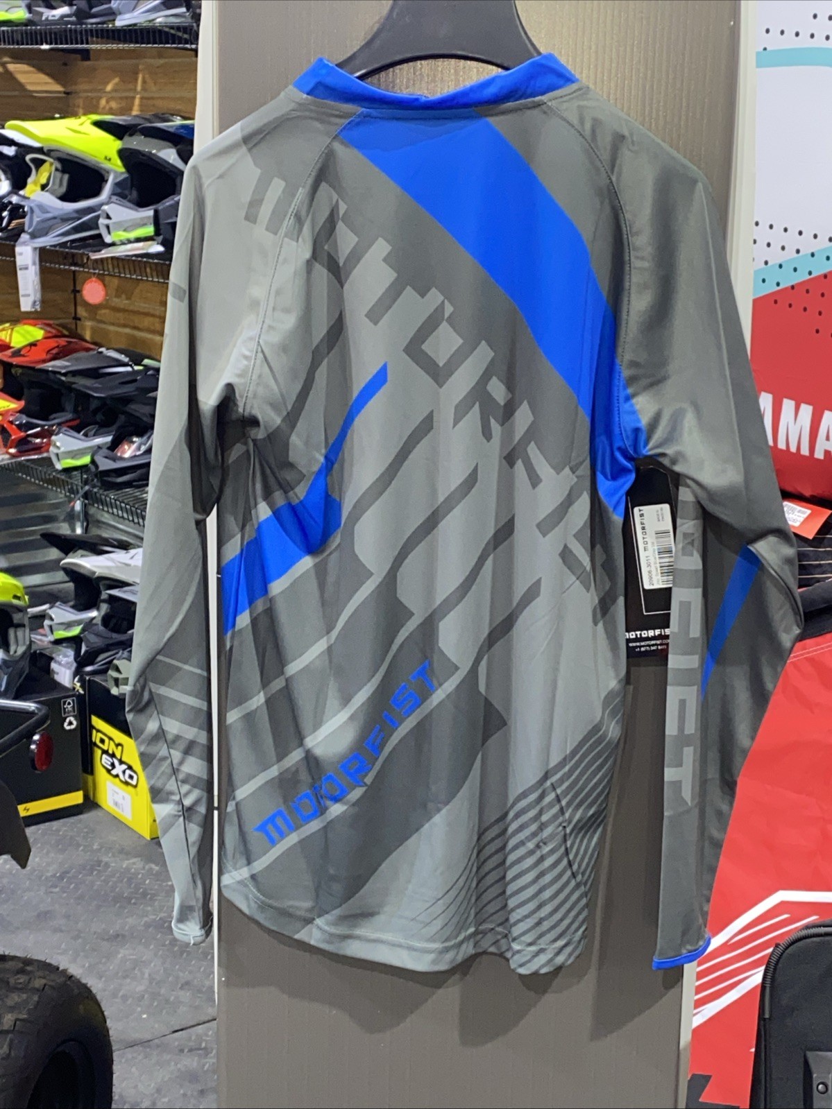 MotorFist Speed Jersey Blue/Gray Long Sleeve Shirt SIZE SMALL 20906-3011 gallery