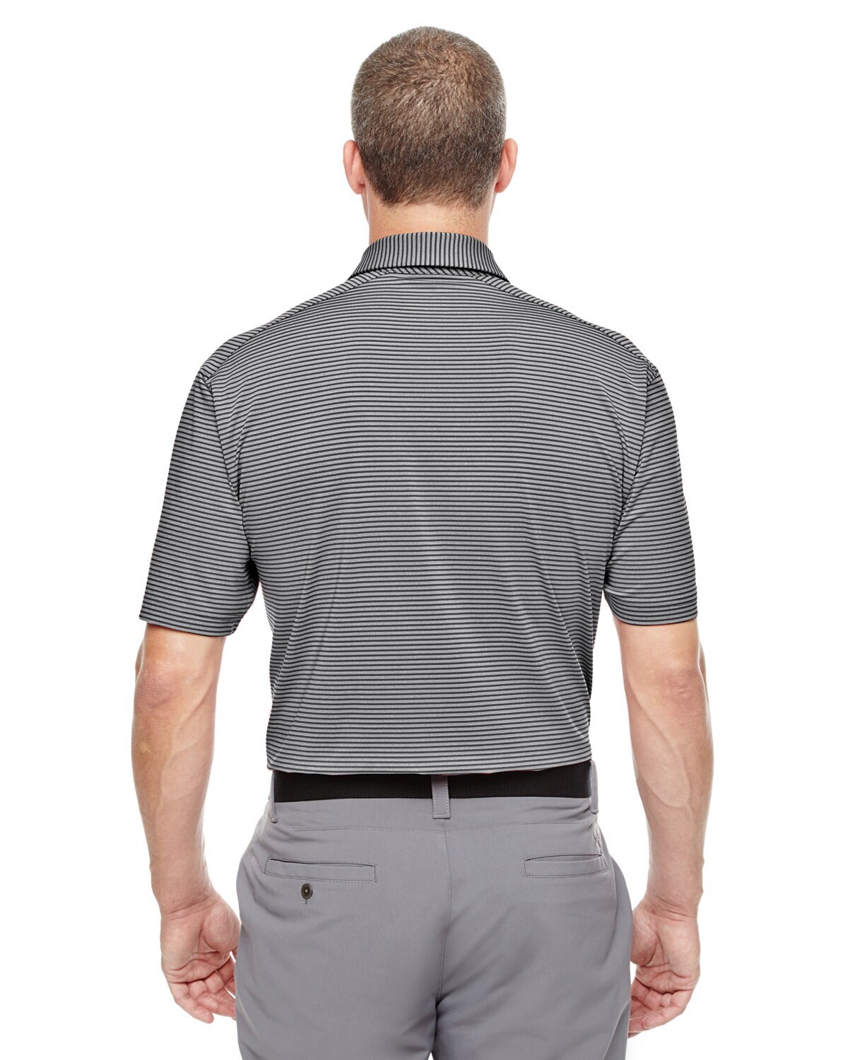 Mens Under Armour Playoff Stripe Golf Polo Shirt 1283706 100 2XL White/Gray gallery