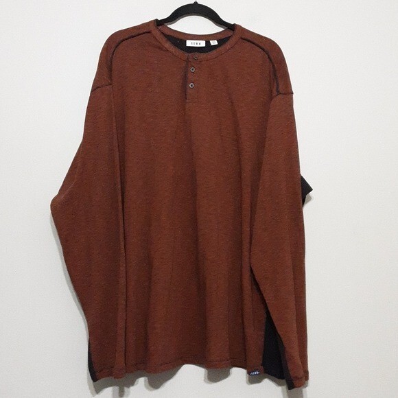 RowM pullover top men 3XB base layer brown outdoor performance casual y2k retro gallery