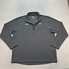 Helly Hansen Pullover Shirt Mens XL Gray X-Cool 1/4 Zip Longsleeve Hobie