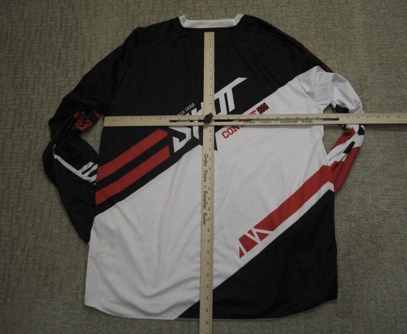 Shot Race Gear Jersey Shirt Mens XL Black Red White Contact Raceway Motocross gallery