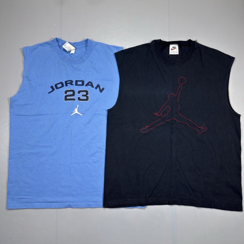 Vintage Nike Air Jordan Sleeveless Shirt 2pc Bundle 90s Y2K Jumpman 23 USA Large gallery