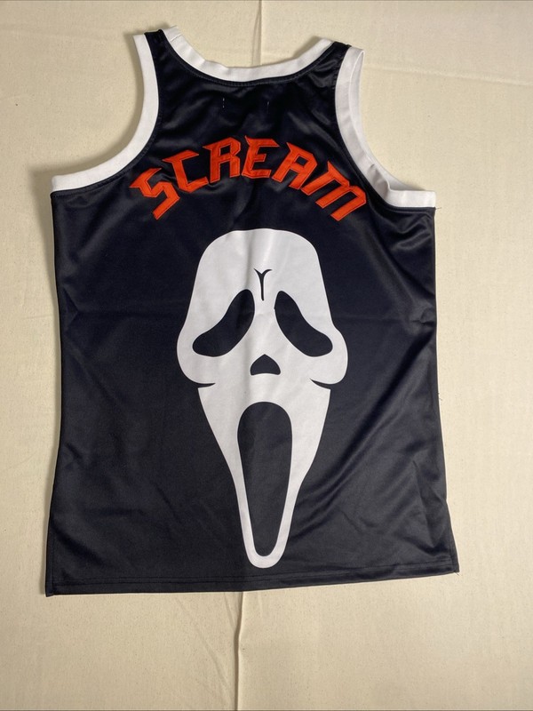 Headgear Classics Scream 1996 Ghost Face Basketball Jersey Black Size M gallery