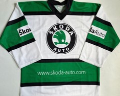 Vintage Men’s Skoda Auto Color Block Mesh V Neck Jersey Sz XL