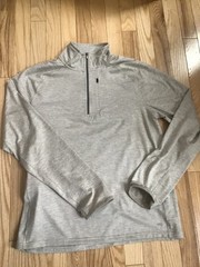 VRST Men’s Golf Long Sleeve 1/4 zip Pullover Mock Neck Small Heathered Taupe