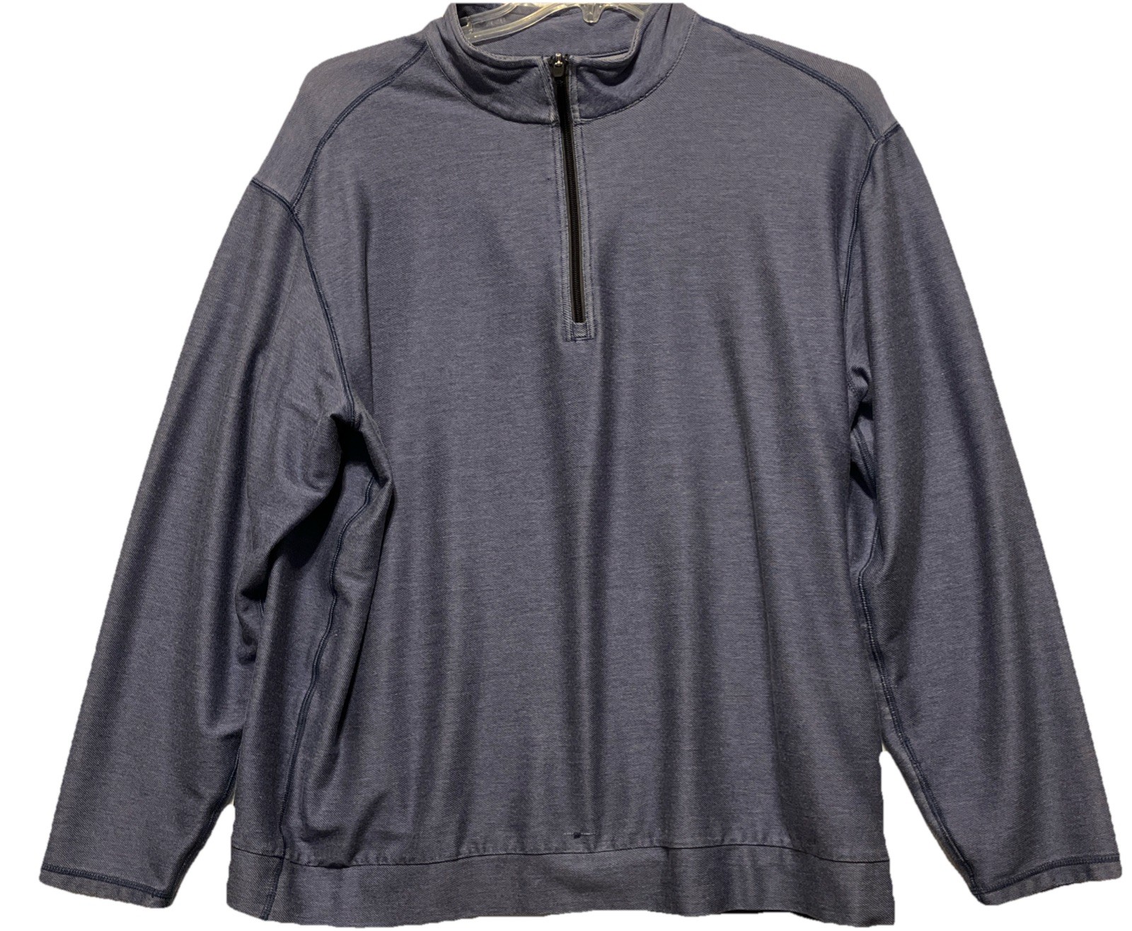 Roundtree & Yorke Performance Shirt XL Blue 1/4 Zip Pullover Stretch gallery
