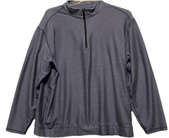 Roundtree & Yorke Performance Shirt XL Blue 1/4 Zip Pullover Stretch