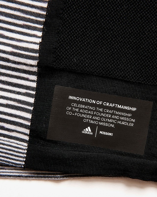 MISSONI x Adidas Men's 'CRU Tee' Knit Space-Dyed Melange T-Shirt Blk/Wht M *NWT* gallery