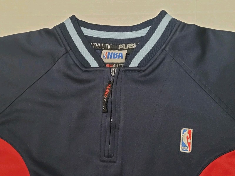 Fubu Athletic NBA Pullover 1/4 Zip Mens Size XL Shirt Blue/Red gallery