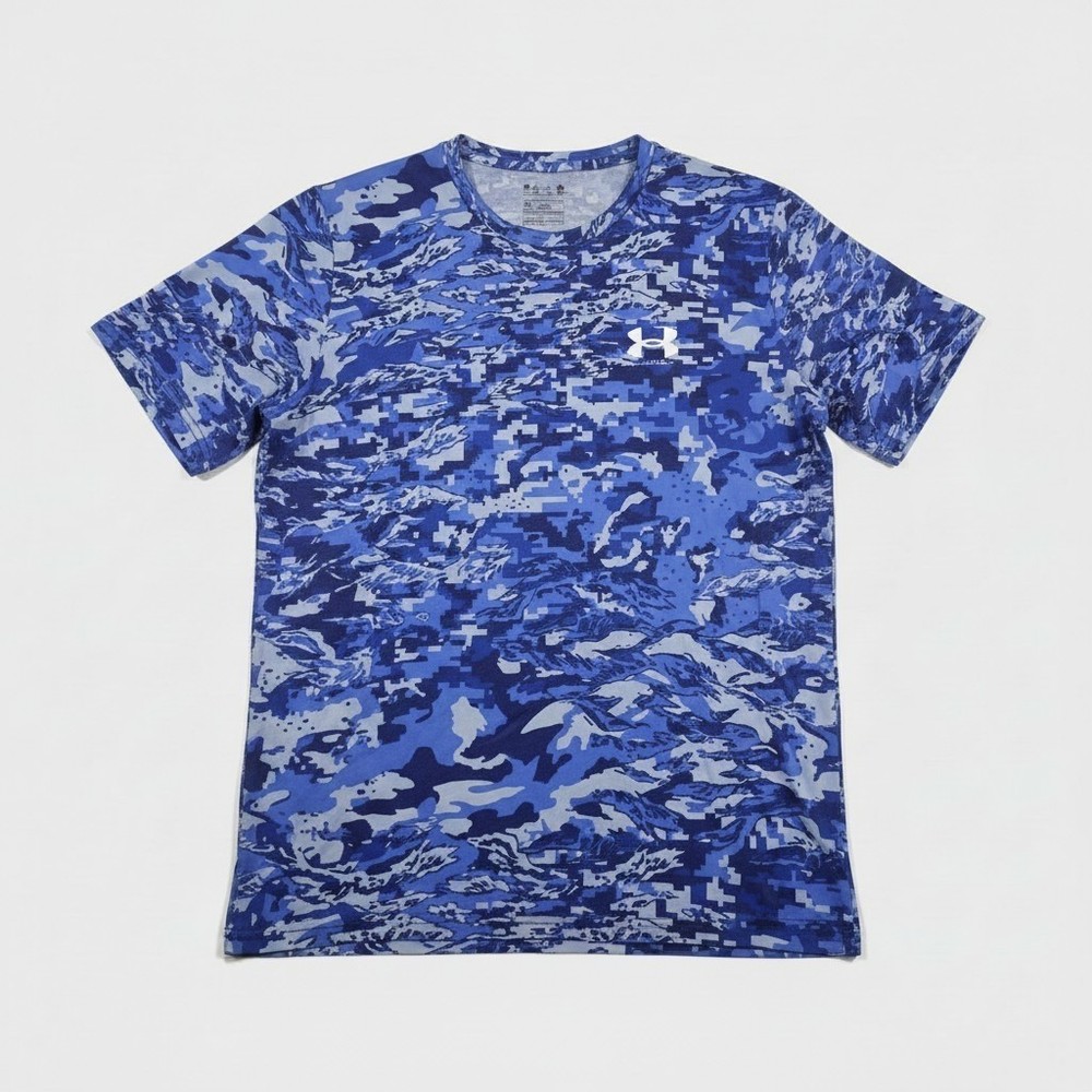 Under Armour Mens Short Sleeve XL Blue Camo T-Shirt V1
