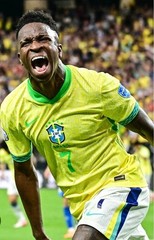 Nike Brazil Viny Vinicius Jr. 2024 Copa America MATCH ISSUE Jersey Size Medium