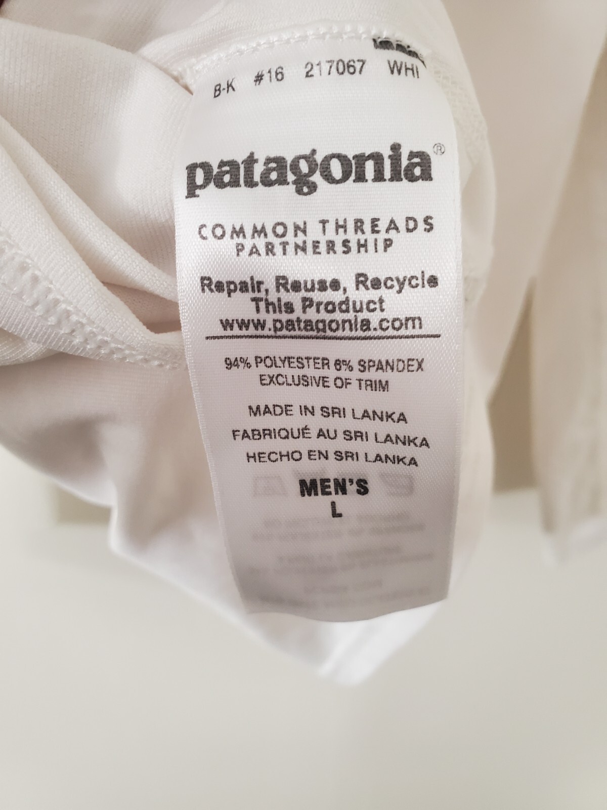 Patagonia Large Dri Fit Long Sleeve Crewneck White Running Club Shirt Newport gallery