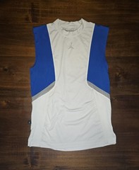 Jordan Training Dri Fit Sleeveless Shirt Mens Small Y2K White/Blue/Gray Air