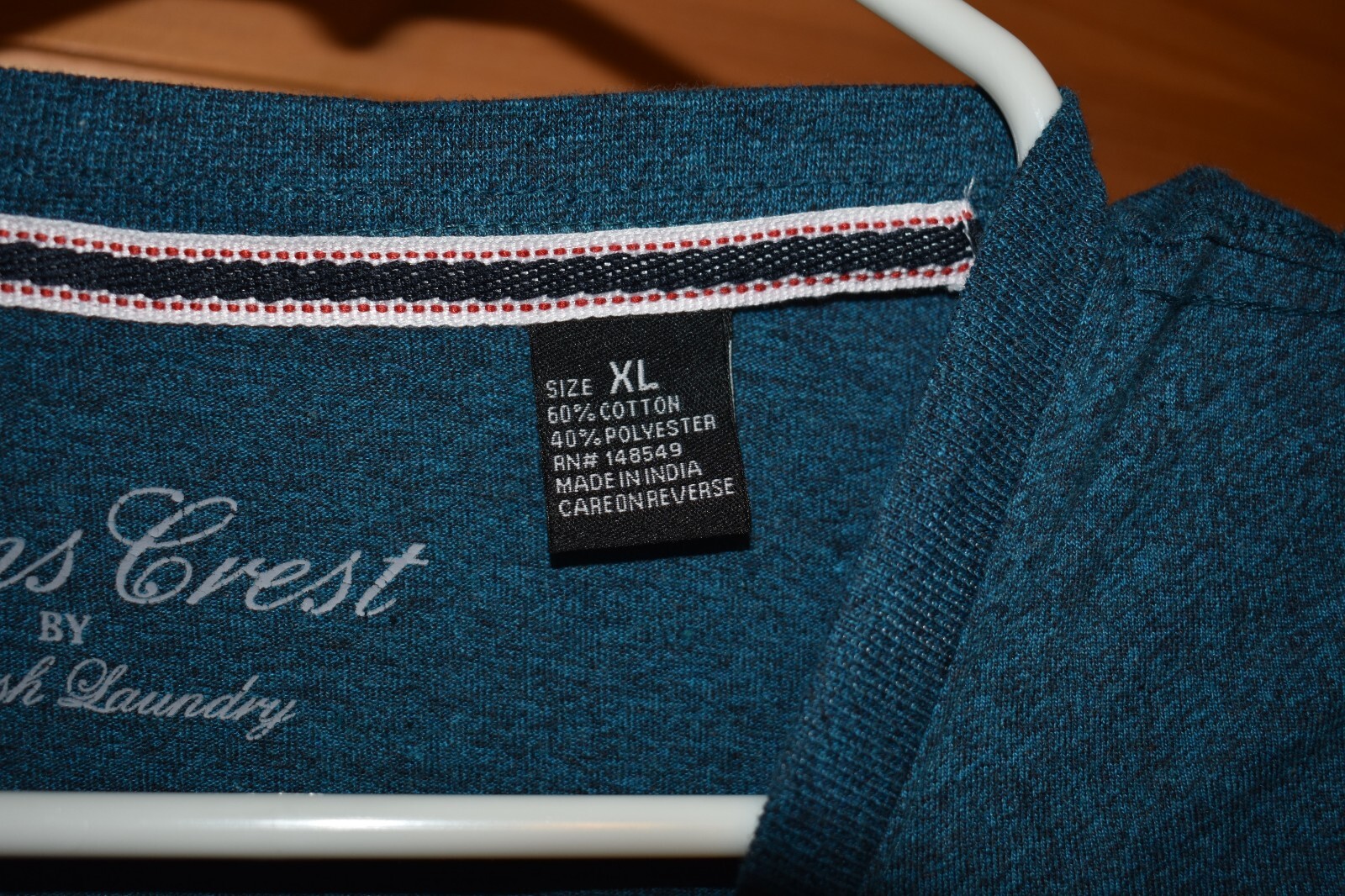 Lions Crest by English Laundry, Men's Henley style long sleeve shirt, XL, blue Y gallery