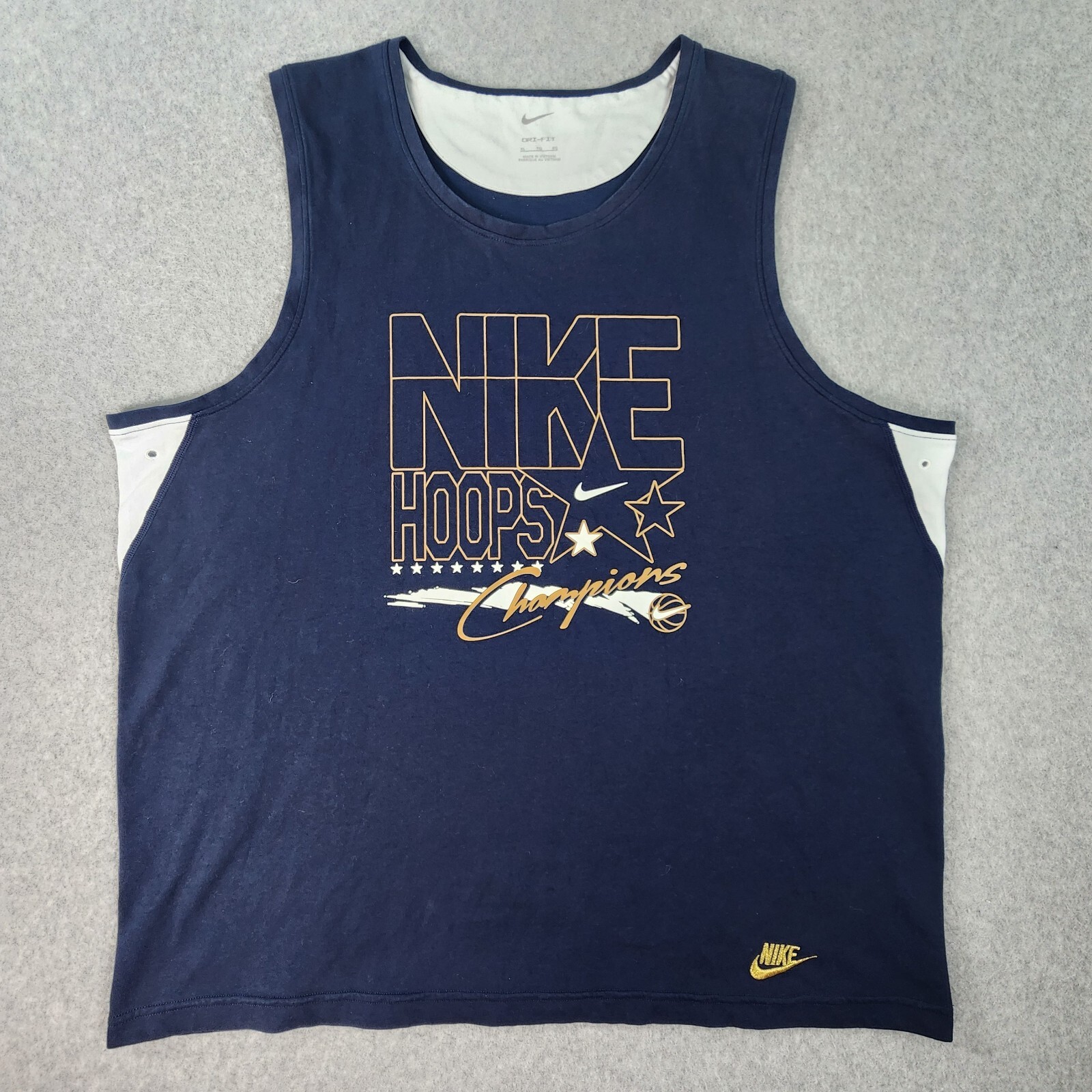 Nike Dri-Fit Hoops Champions Tank Top Mens XL Blue Sleeveless Basketball Shirt gallery