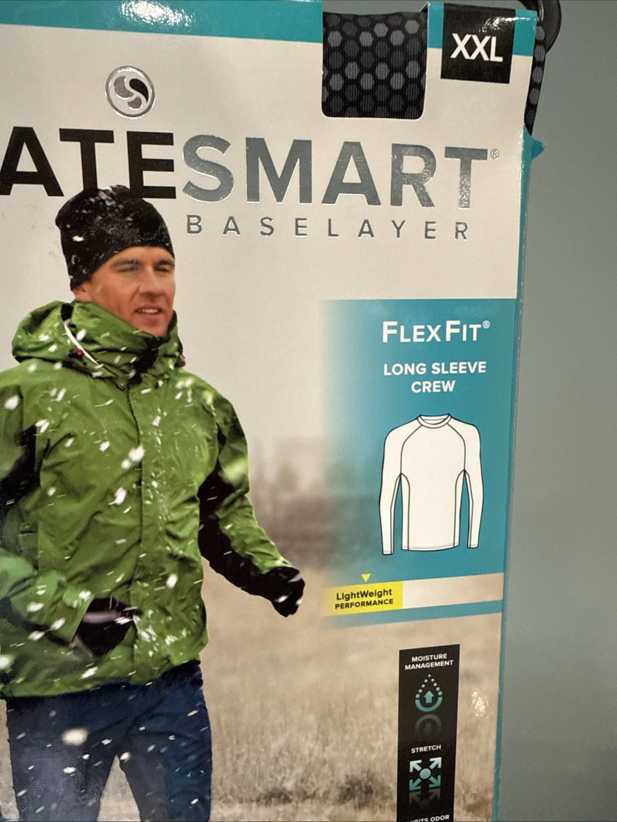 Black Geo Lightweight Climatesmart FlexFit Performance Shirt Base Layer Size XXL gallery