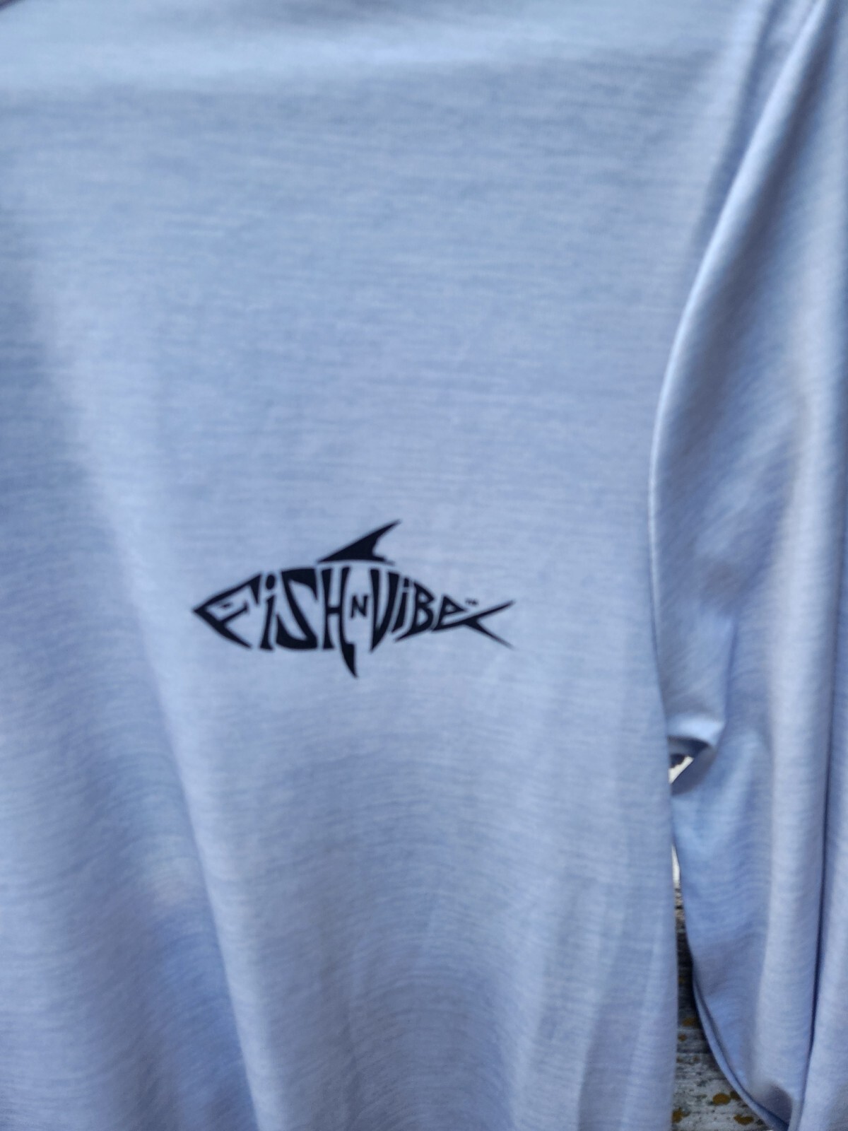 Gray Fish N Vibe Long Sleeve Shirt Sun Protection Size Small gallery