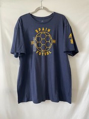 Adidas Mens Navy Blue Short Sleeve Round Neck Spain Futbol 1920 T Shirt Size 2XL