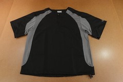 Boombah Mens Size Medium Black Gray Explosion Short Sleeve 1/4 Zip Pullover NWT