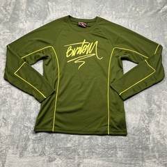Burton Shirt Mens Medium Olive Green Long Sleeve Snowboarding Base Layer