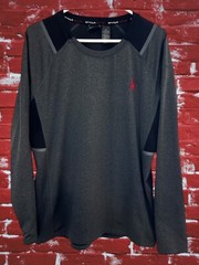 Spyder Active Black and Gray Long Sleeve Size Large