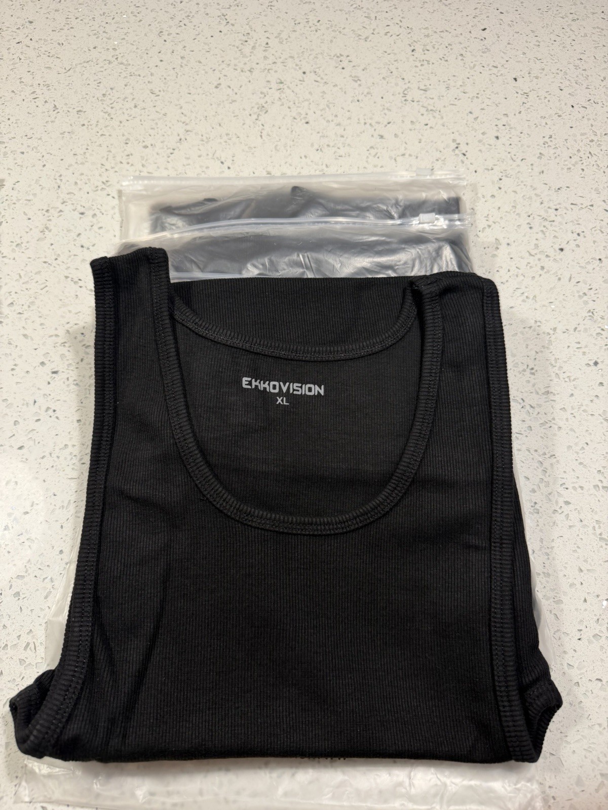EKKOVISION Men’s Compression Tank Top Undershirt(Black & Grey) — XL/L/M — 6 PACK gallery