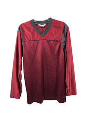 Nike Mens Maroon Burgundy V Neck Pullover L/S Shirt Size Medium