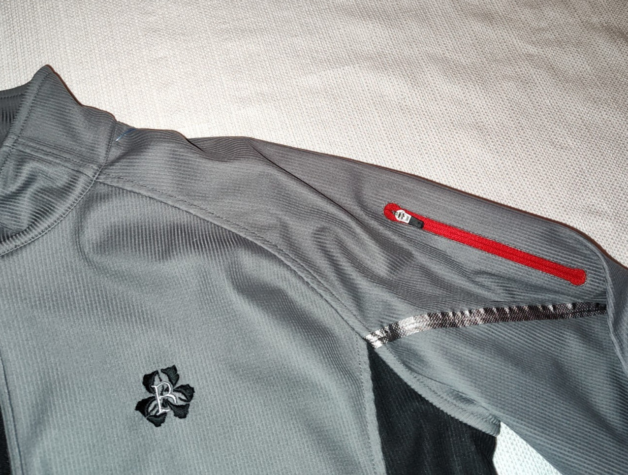NICE Sunice Pro Sport Wind Stopper Mens Gray 1/2 Zip Pullover Jacket Medium M gallery
