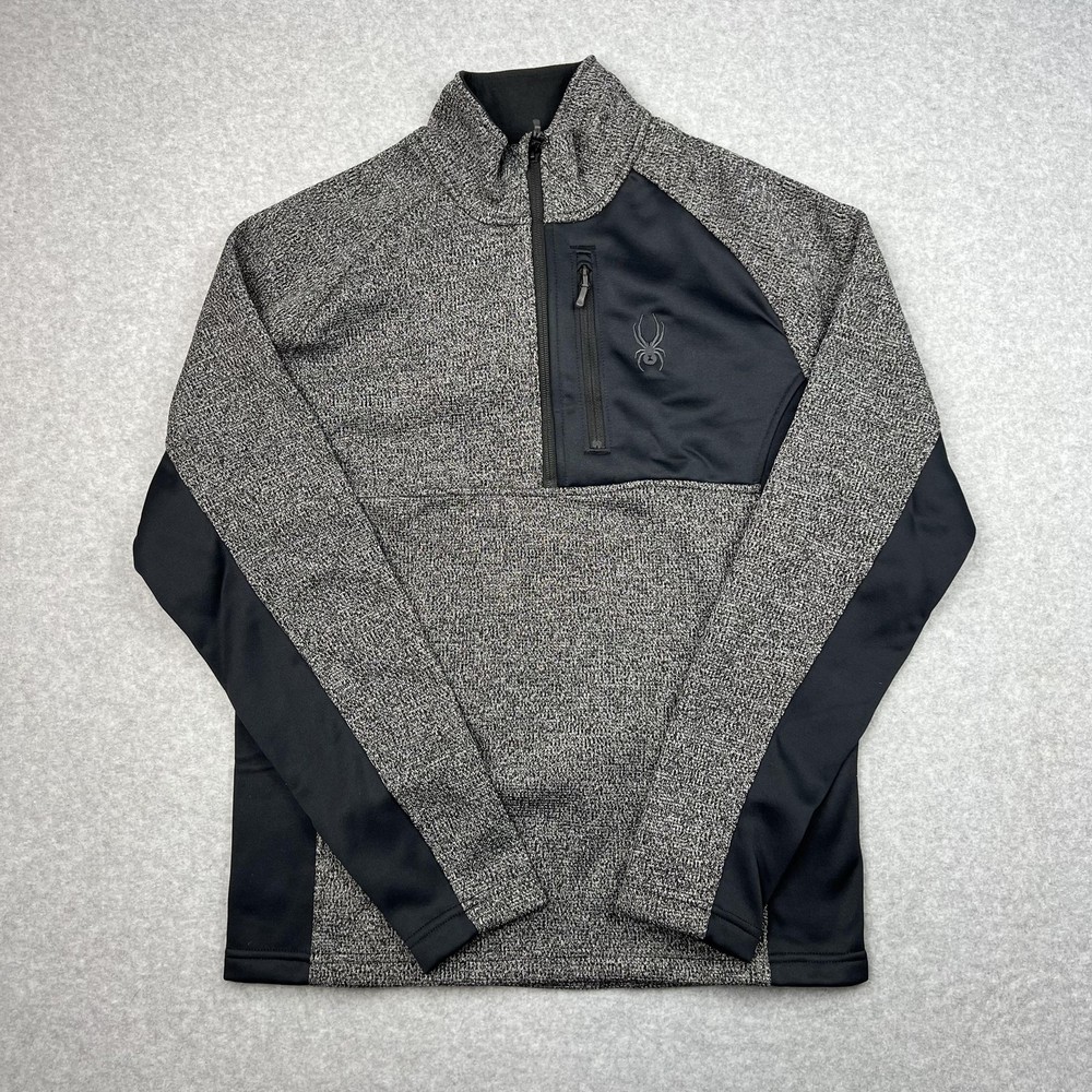 Spyder Pullover Mens Medium 1/4 Zip Fleece Sweater Outdoor Casual Adult