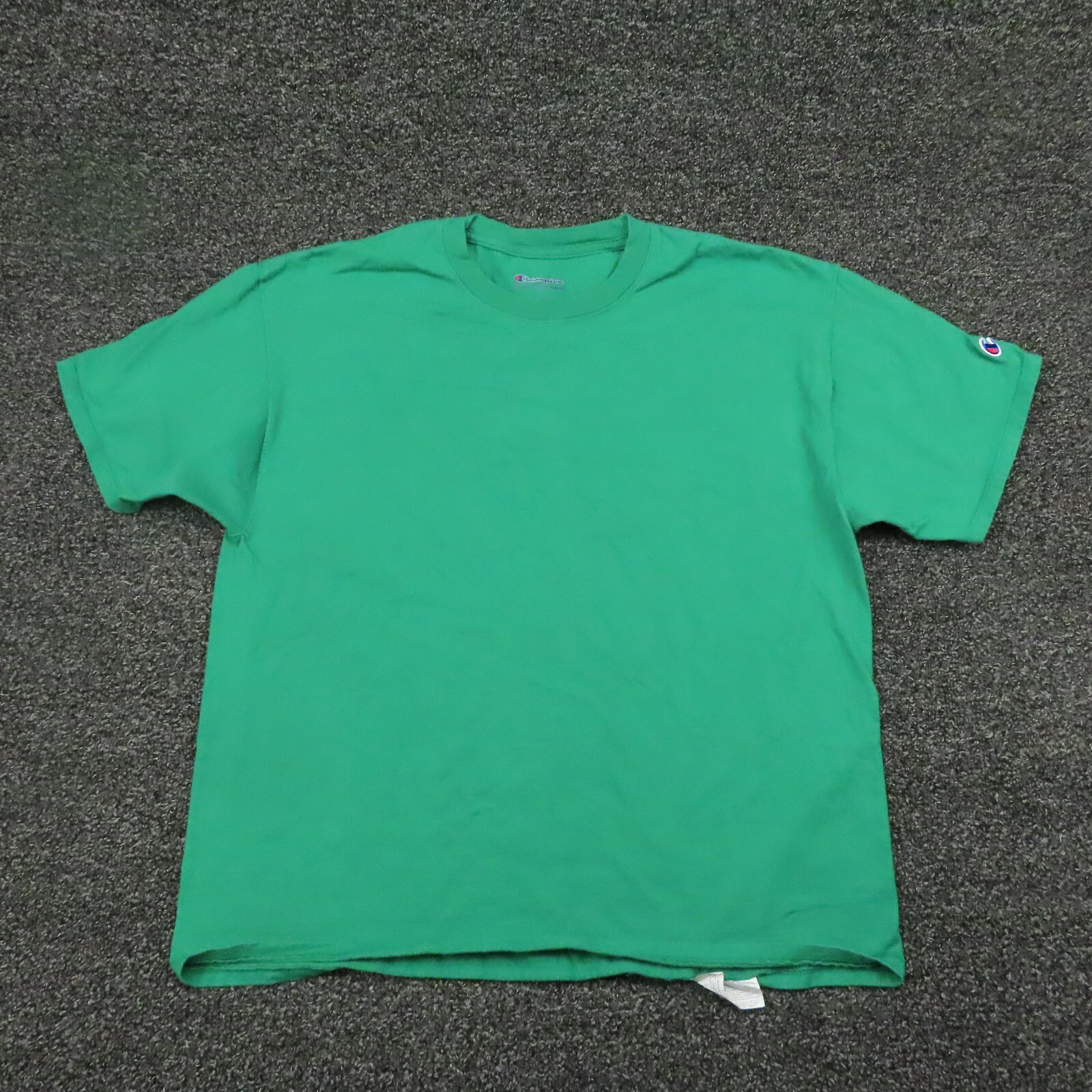 Champion Shirt Adult Large Green Workout Short Sleeve Casual Comfort Gym Mens gallery