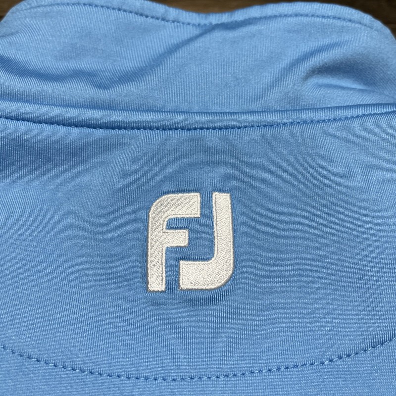FootJoy Quarter Zip Pullover Mens Medium Blue Golf Performance Jersey Eagle Logo gallery